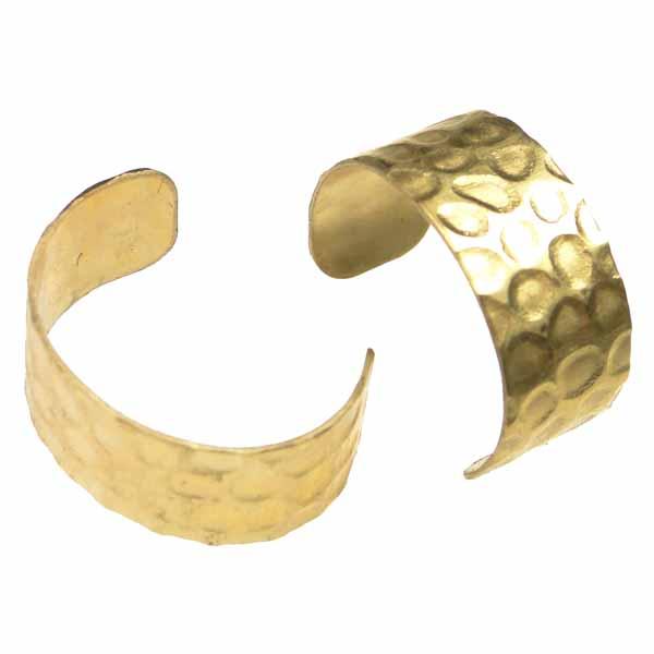 Brass 7MM Wide Ear Cuff With Imprited Detail