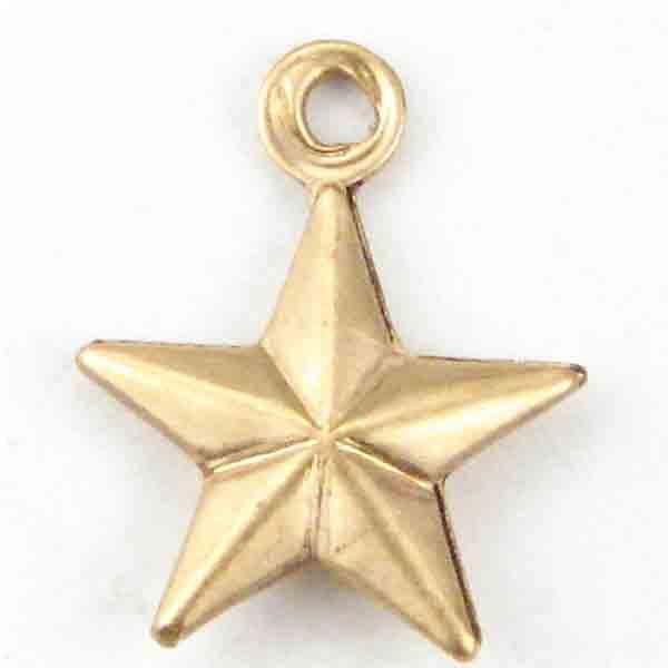 Brass 9MM Hollow 3D Star