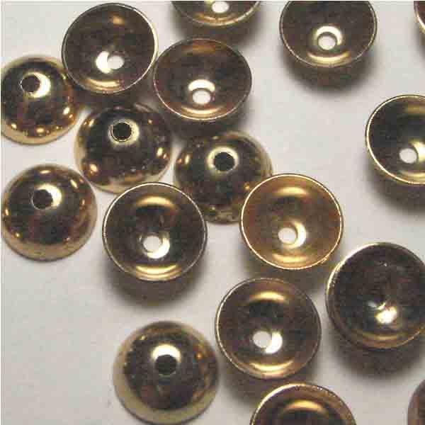 Brass Cap Smooth For 10mm Bead