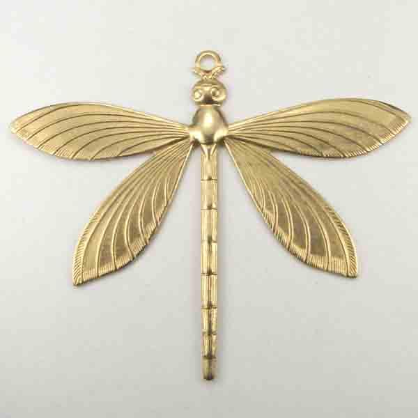 Brass Dragonfly Pendant 62x50MM