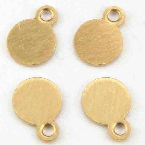 Brass Thin 5MM Round Coin Pendant Drop