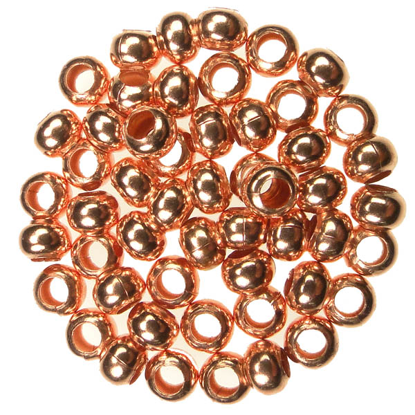 Bright Copper Plate 6/0 Metal Seed Bead