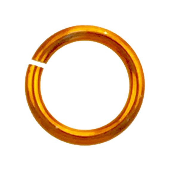 Burnt Orange 18 gauge 9MM OD Open Anodized Aluminum Jump Ring