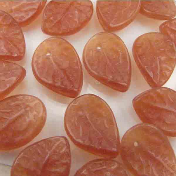 Carnelian 15x11MM Twisted Leaf