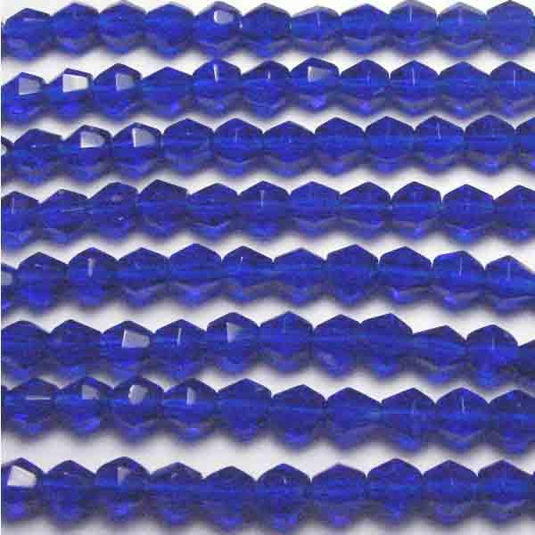 Cobalt 4MM Fire Polish Bicone