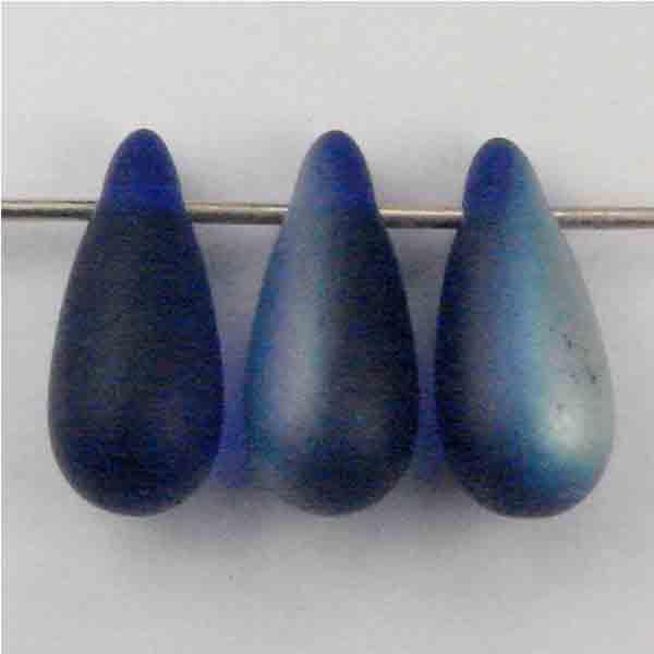 Cobalt Matte AB 12x6MM Tear