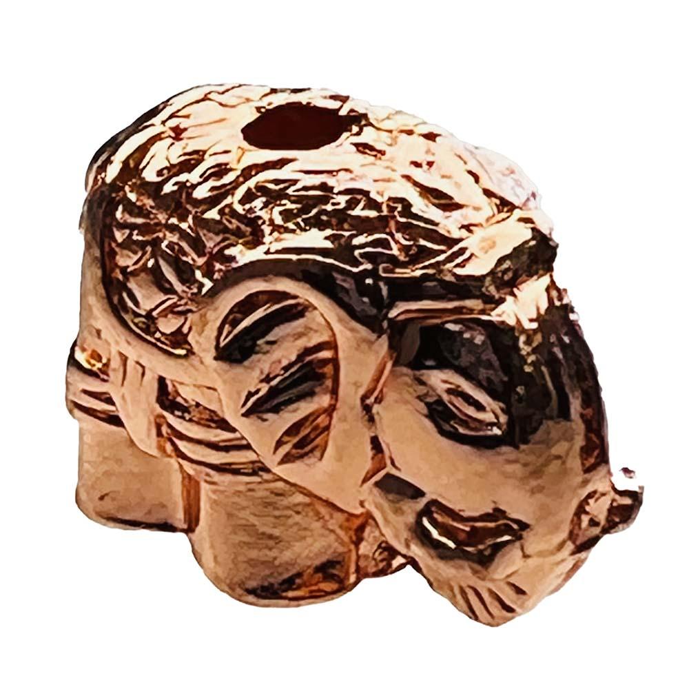 Copper Plate 11x12MM Elephant Bead
