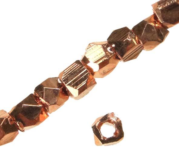 Copper Plate 3MM Faceted Nugget