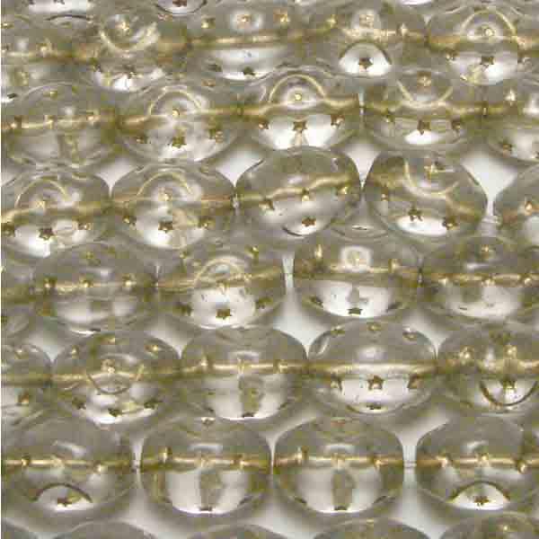 Crystal 13X9MM Oval With Gold Stars_