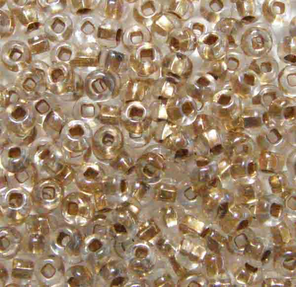 Crystal AB Gold Lined 6/0 Seed Bead
