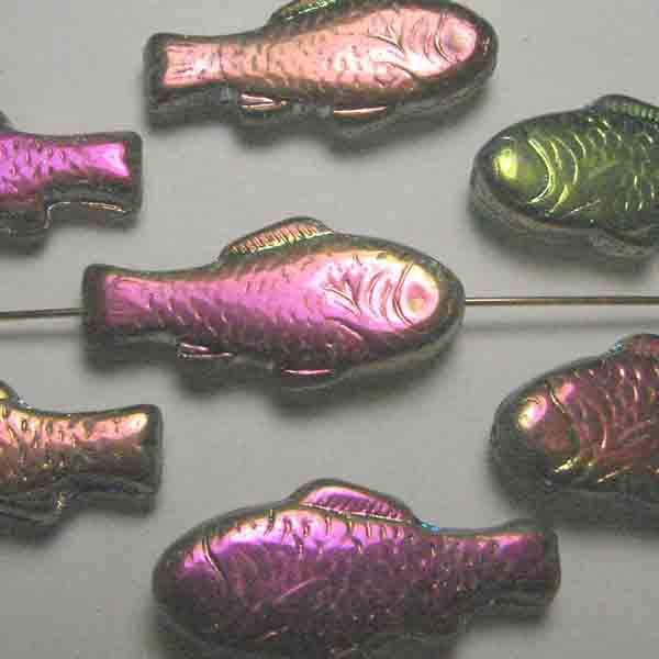 Crystal With Vitrail 29x14MM Fish