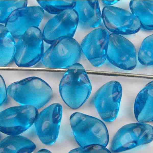 Dark Aqua Curved Petal Dagger 8X6MM