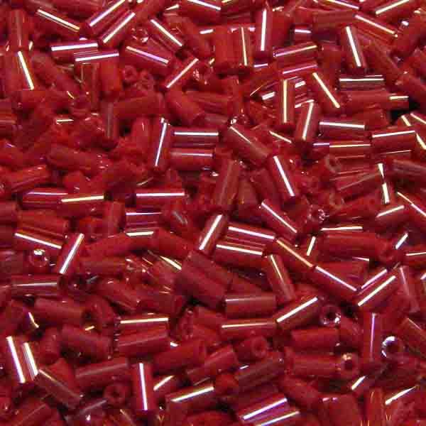 Dark Rose AB Sz 2 4.5x2MM Bugle Bead