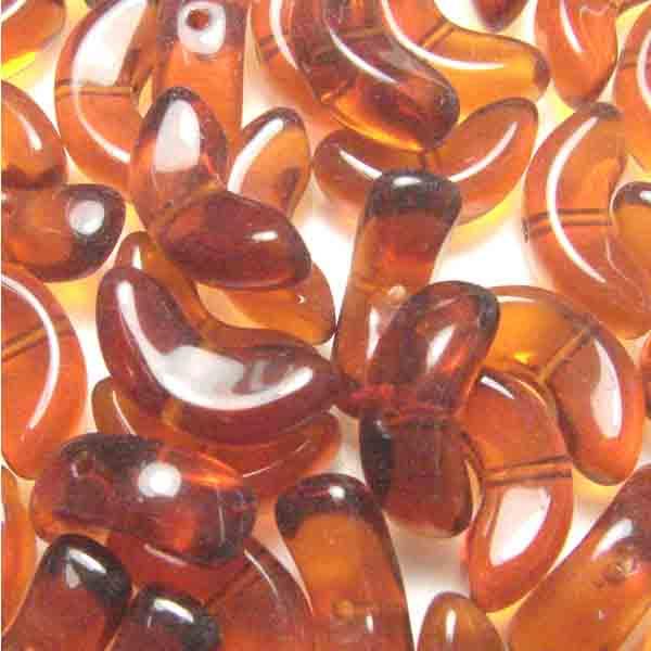 Dark Topaz 14x6MM Wing Crescent Bead