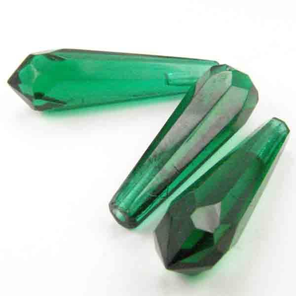 Emerald 25X6MM Half Drill Faceted Tear