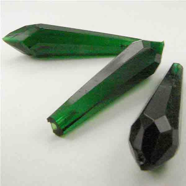 Emerald 25X7MM Half Drill Faceted Tear