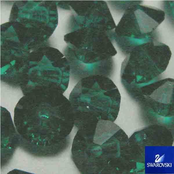 Emerald 6X4MM Cut Swarovski Flat Bicone Art. 5305