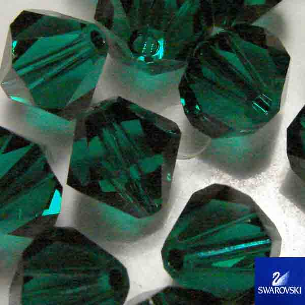 Emerald 8MM Swarovski Bicone