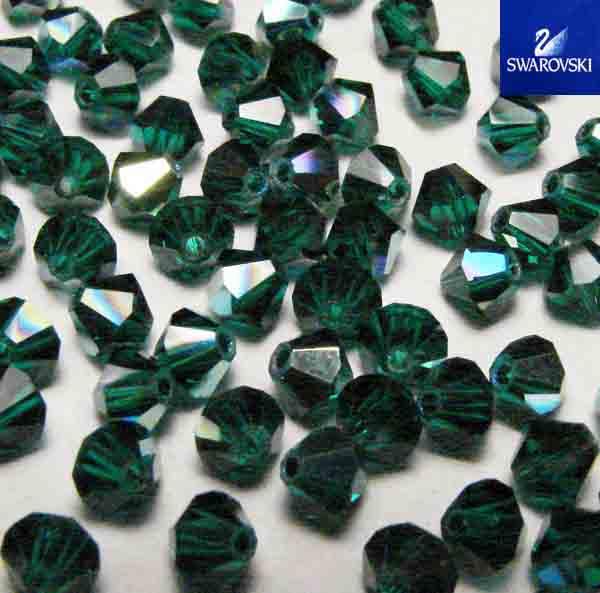 Emerald AB 4MM Swarovski Bicone Art. 5328