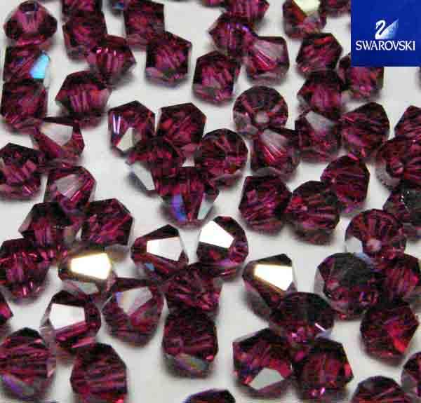 Fuschia  AB  4MM Swarovski Bicone Art. 5328