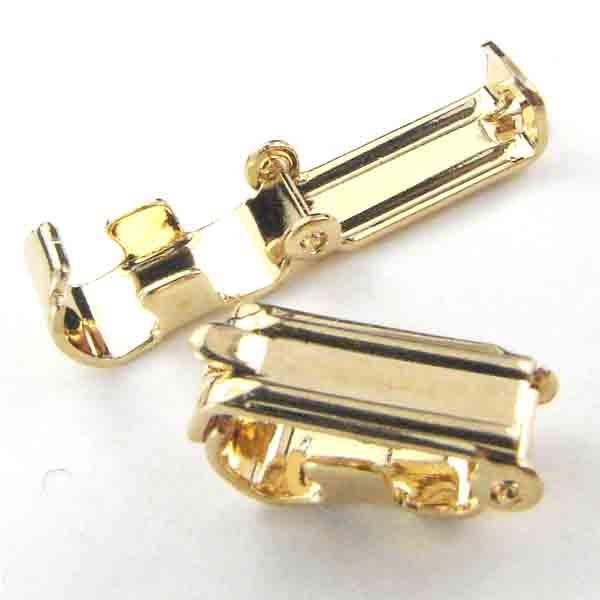 Gold 12X5MM Foldover Clasp