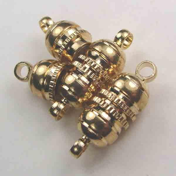 Gold 16.5X6MM Magnetic Barbell Clasp