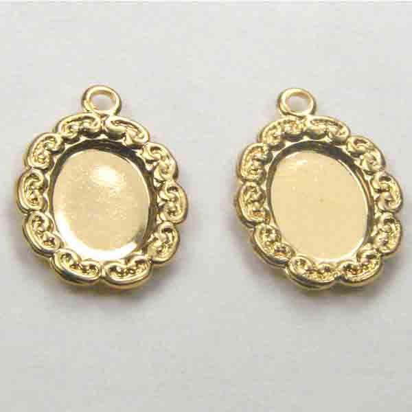 Gold 7X5MM Grape Setting For Rhinestones