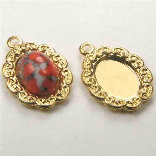 Gold 8X6MM Grape Setting For Rhinestones