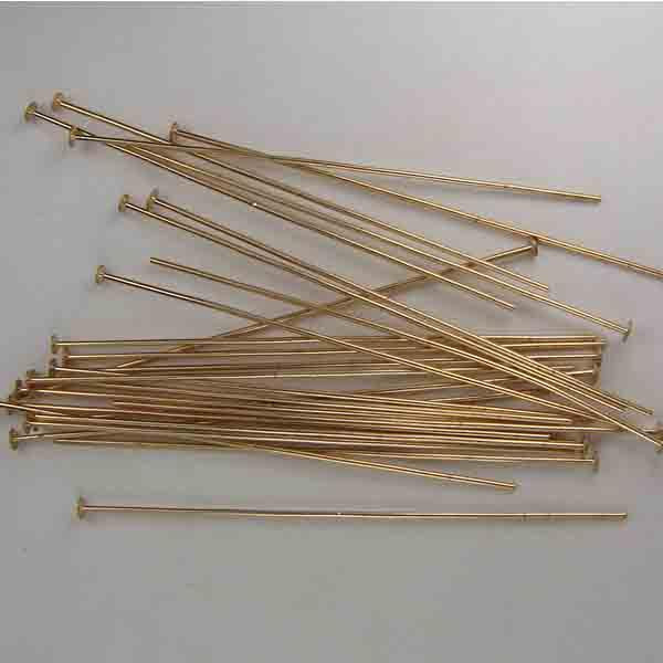 Gold Filled 2 Inch 24 Gauge Headpin