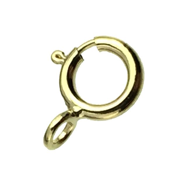 Gold Filled 5MM Spring Ring Clasp With Closed Loop