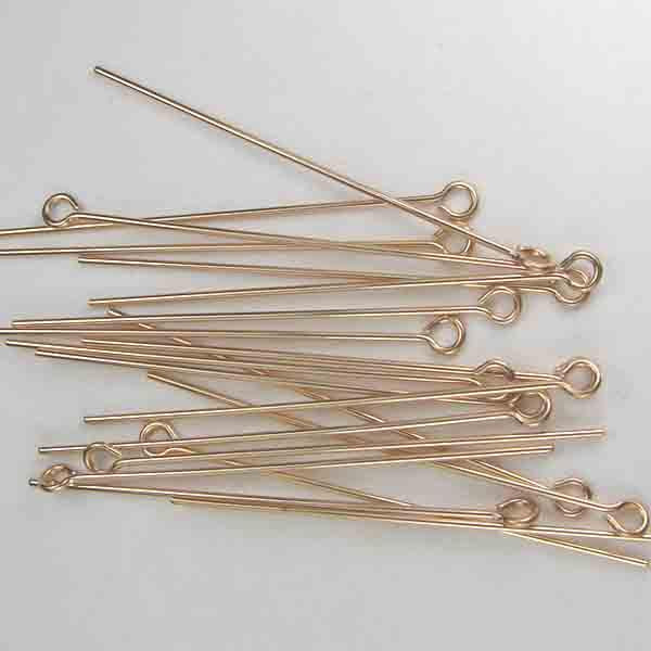 Gold Filled Eyepin 1.5 inch 22 Gauge Headpin