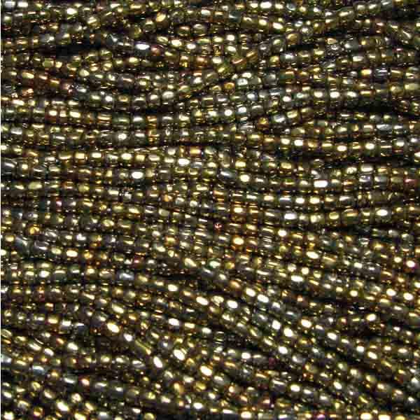 Gold Iris 3 Cut 9/0 Seed Bead