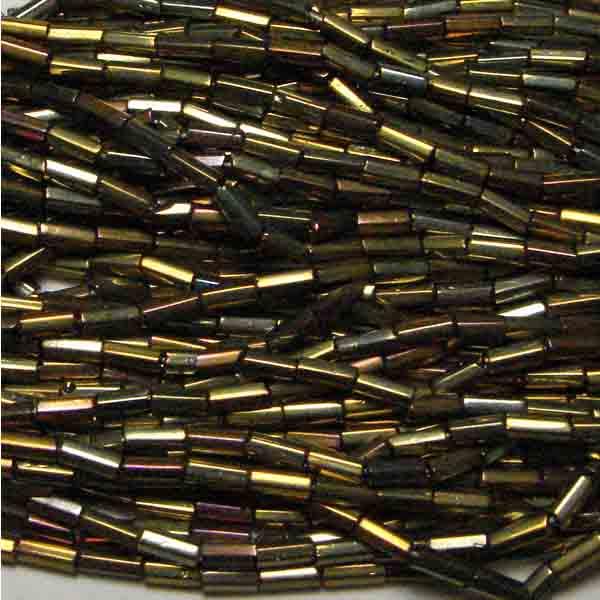 Gold Iris Size 2 4.5x2MM Bugle Bead