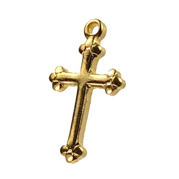 Gold Plate 12x7MM Trefled Cross