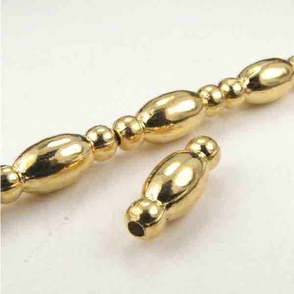 Gold Plate 13x4MM Spindle Oval