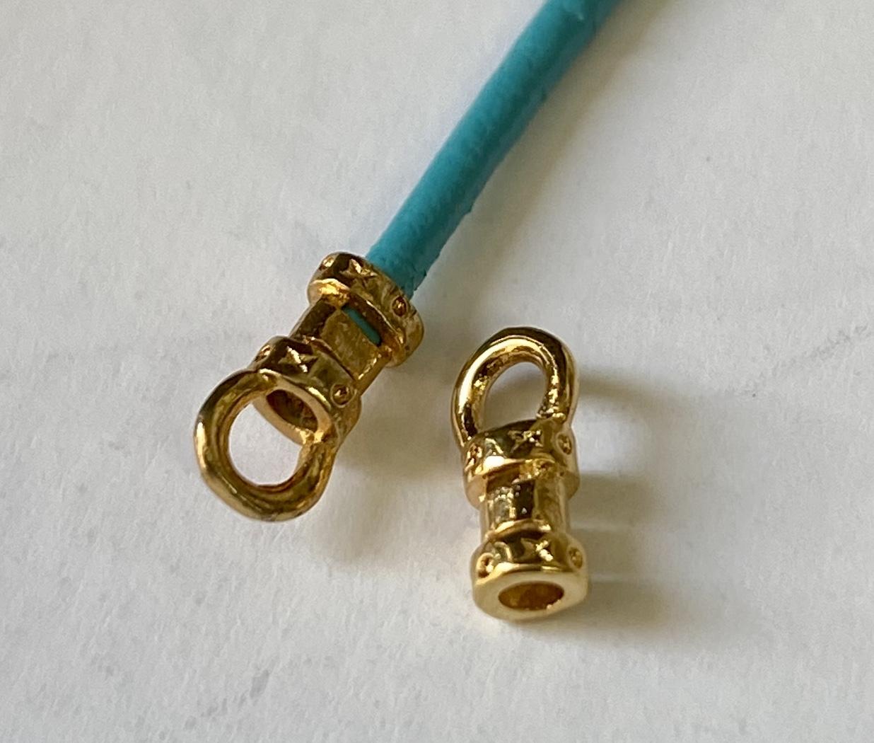 Gold Plate 1.5MM Cord Crimp End