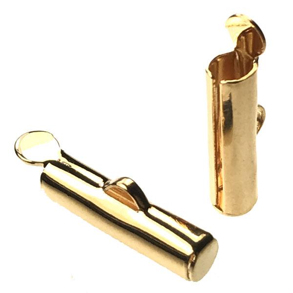 Gold Plate 16x4MM Slide Tube End Connector