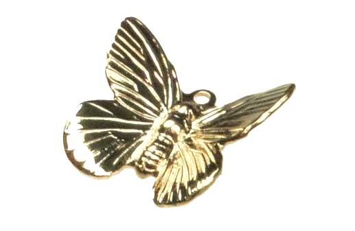 Gold Plate 17x15MM Butterfly