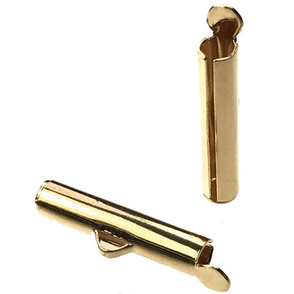 Gold Plate 20x4MM Slide Tube End Connector