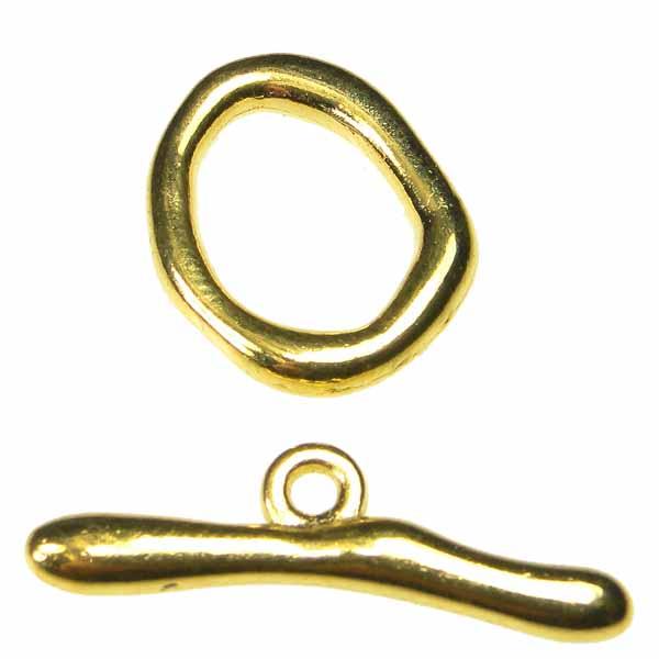 Gold Plate 21x16MM Free Form Toggle