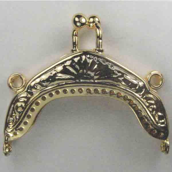 Gold Plate 2 Inch Handbag Purse Frame