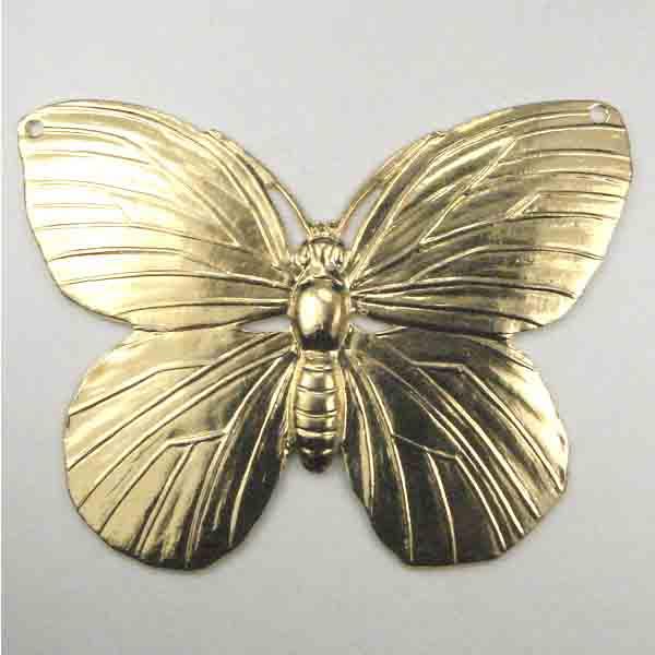 Gold Plate 39x51MM Butterfly Stamping