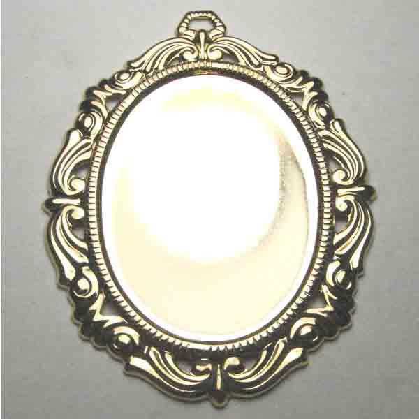 Gold Plate 40X30MM Ornate Setting