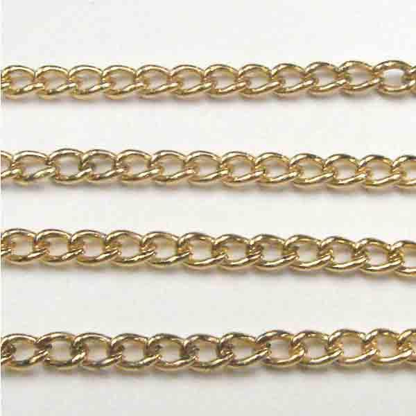 Gold Plate 4X3MM Oval Curb Chain