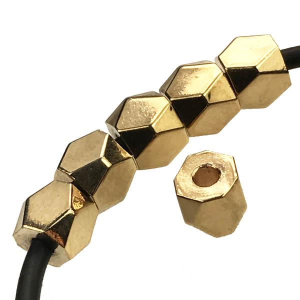 Gold Plate 5MM Faceted Nugget