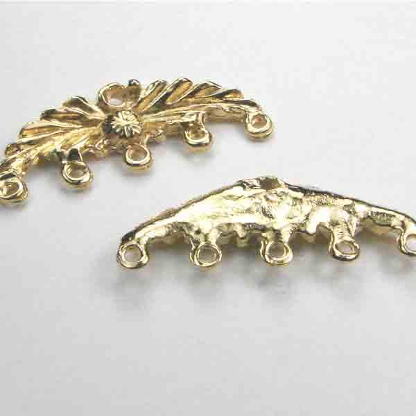 Gold Plate 5 Strand Backbar Connector 11x30MM