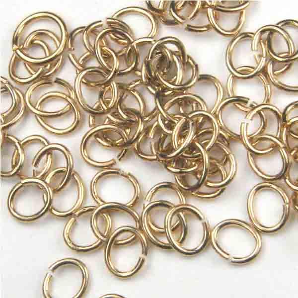 Gold Plate 5x4MM 22 Gauge Oval Jump Ring