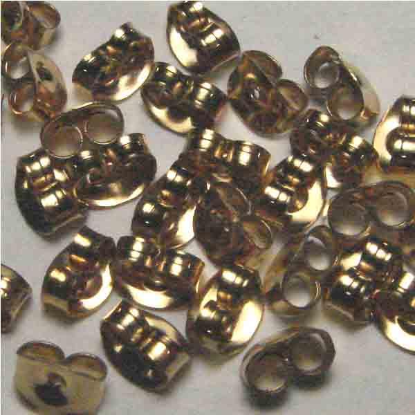 Gold Plate 5x6mm Scroll Nut Post Back