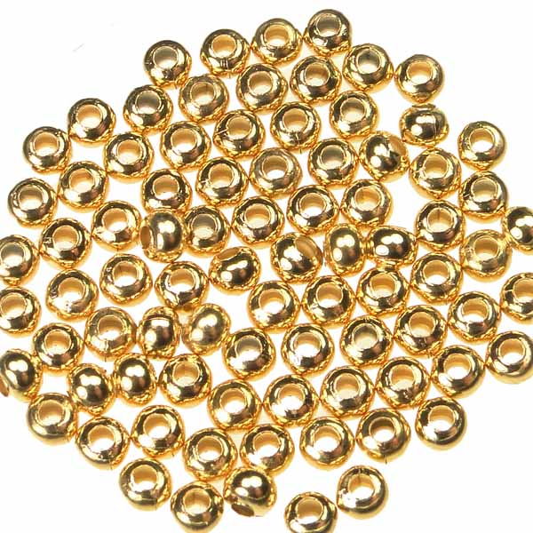 Gold Plate 8/0 Metal Seed Bead