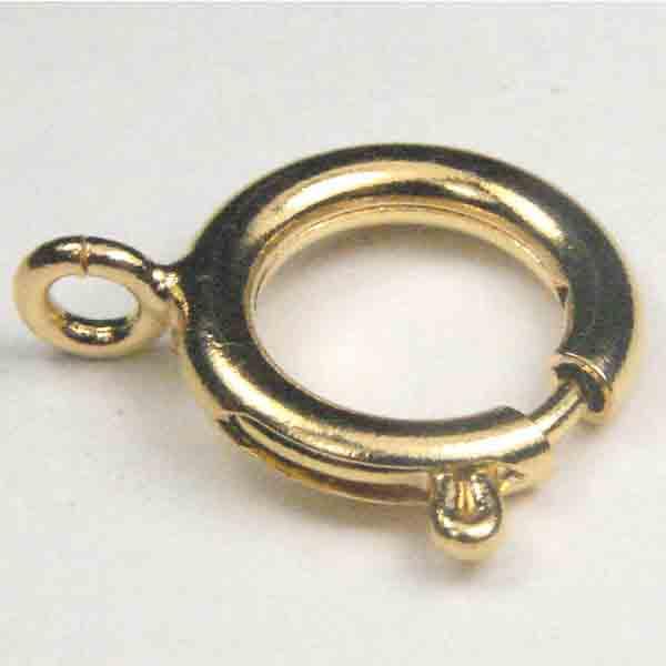 Gold Plate 9MM Spring Ring Clasp